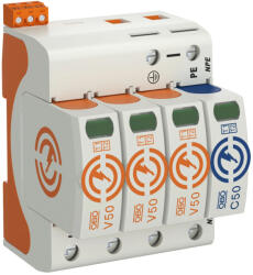 Obo Bettermann 5093533 V50-3+NPE+FS-280 CombiController V50 3+1 kivitel, távjelzéssel 280V (5093533)