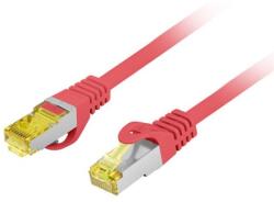 Lanberg Patch kábel CAT. 6a S/FTP LSZH 0.25m piros, réz (PCF6A-10CU-0025-R)