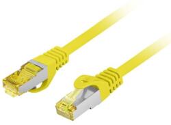 Lanberg NET Patch kábel CAT. 6a S/FTP LSZH 0.25m sárga, réz (PCF6A-10CU-0025-Y)