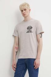 Superdry t-shirt bézs, férfi, melange - bézs XL