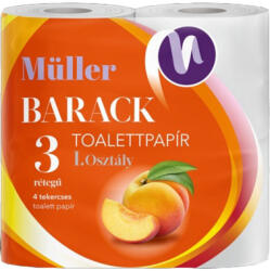 Müller wc-papír 4 tekercs 100 lap 3 réteg - Barack
