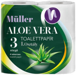 Müller wc-papír 4 tekercs 100 lap 3 réteg - Aloe vera