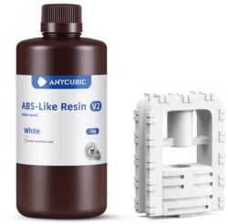 Anycubic ABS-like V2 Vízzel Mosható Resin - Fehér, 1kg