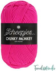 Scheepjes Chunky Monkey 1257 Hot Pink - élénk rózsaszín akril fonal