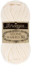 Scheepjes Stone Washed XL 841 Moon Stone - fehér pamut keverék fonal