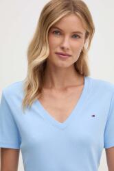Tommy Hilfiger pamut póló női, sötétkék, WW0WW40584 - kék S