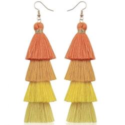 HARAHU QU-32606 Fülbevaló - Sárga KP32606