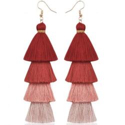 HARAHU QU-32604 Fülbevaló - Piros KP32604