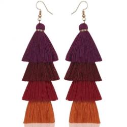 HARAHU QU-32601 Fülbevaló - Lila KP32601