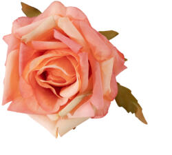 Valex Decor Rózsa selyemvirág fej, 8cm - Narancssárga (AF120-02)