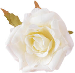 Valex Decor Rózsa selyemvirág fej, 8cm - Ekrü (AF120-05)