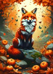 Alipson Puzzle - Puzzle Vulpe și fluturi - 500 piese Puzzle