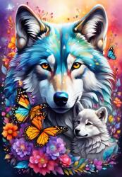 Alipson Puzzle - Puzzle Colecția dragoste maternă: Lupi - 1 000 piese Puzzle