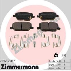 ZIMMERMANN set placute frana, frana disc ZIMMERMANN 22165.200. 2 - centralcar