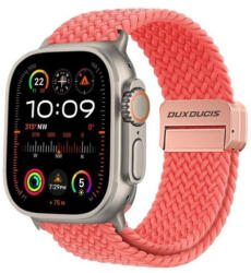  DUX DUCIS Mixture Pro - nyújtható fonott szíj Apple Watch 42/ 44/ 45/ 49mm-es karóra, guava színben