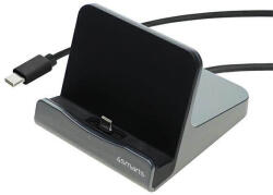 4smarts VoltDock USB-C kábellel 60W Gunmetal tablet dokkolóállomás