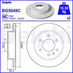DELPHI féktárcsa DELPHI BG5049C (BG5049C)