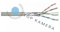 Ftp kábel cat5 alumínium réz 4x2x0, 5mm tekercs 305 m szürke színű (ftp305)