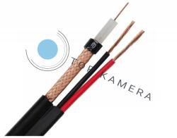  Koaxiális kábel RG 59 2×0, 5mm tápkábellel tekercs 20 m (coaxtapos20)