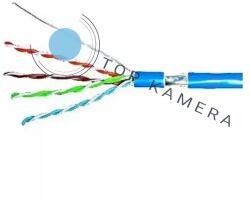 Schrack kábel F/UTP Cat. 5e, HSEKF424P1, 4x2xAWG24/1, PVC, Eca, kék, doboz (HSEKF424P1)
