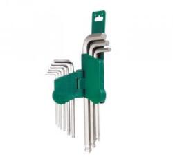 Hans Tools Imbuszkulcs klt. 9r. colos 1/16"-3/8" hosszú gömbvégű HANS 16773-29A (040208-0005)