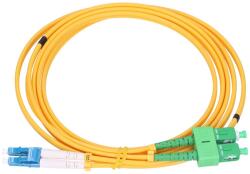Extralink PATCHCORD LC/UPC-SC/APC SM G. 657A1 DUPLEX 3.0MM 2M - 2 m cablu InfiniBand/fibră optică 2x SC 2x LC FTTH Galben (EX.1384)