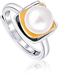 JwL Luxury Pearls Bicolor ezüst gyűrű igazgyönggyel JL0623