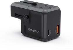 Choetech Chotech PD20W C+A Travel Wall Charger (US/EU/UK/AU) töltőfej (PD6043)