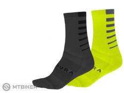 Endura Coolmax Stripe Zokni (csomagonként 2 pár) Hi-Viz Yellow (L/XL)