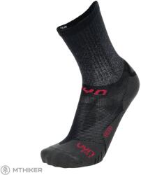 UYN CYCLING AERO női zokni, fekete/málna (39-40)