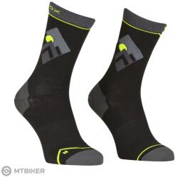 ORTOVOX Alpine Light Compression Mid zokni, fekete holló (EU 45-47)