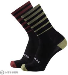 Nalini Gravel zokni, fekete/zöld/piros (2XL)