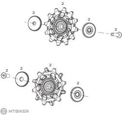 SRAM váltógörgő FORCE ETAP AXS, 12 fog, acél csapágy