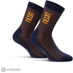 Neon 3D zokni, fluo narancs/kék (M (39-42))