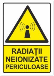  Indicator Radiatii neionizate periculoase, 105x148mm IAA6RNP