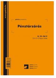 Office Depot B. 22-26/V A5 25x2+2lap álló "Pénztárzárás" nyomtatvány (B.22-26/V) - pcx