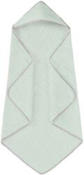 Kidizi Prosop bebelus cu gluga din muselina patru straturi 80x80 cm Kidizi Light Mint, 100% bumbac delicat si absorbant (5949551911166)