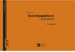 D. GEPJ. 31 100 lapos tömb A4 fekvő "Személygépkocsi menetlevél" nyomtatvány (D.GEPJ.31) - pcx