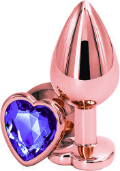 Passion Labs Dop Anal Brilliant Anal Plug Medium, Rose Gold, Piatra Mov, Passion Labs
