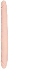 STD Dildo Dublu Real Slim, Silicon, Natural, 30 cm Dildo