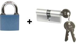  EURO zárbetét + Ovál lakat közös kulcsra, 8db 8db