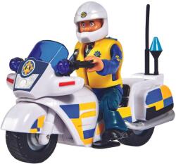 Simba Toys Motocicleta Simba Fireman Sam Police cu figurina Malcolm si accesorii