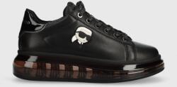 KARL LAGERFELD sneakers din piele KAPRI KUSHION culoarea negru, KL62630N PPYH-OBD0Y9_99X