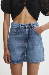 Answear Lab pantaloni scurti jeans femei, neted, high waist BMYH-SZD01A_55X (1605.TJS)