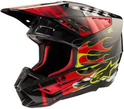 Alpinestars S-M5 Rash motokrossz bukósisak szürke-fluo piros