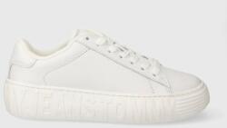 Tommy Hilfiger sneakers din piele TJW LEATHER CUPSOLE ESS culoarea alb, EN0EN02507 PPYH-OBD0IH_00X (EN0EN02507)