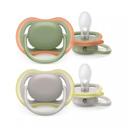 Philips Avent SCF085/20 Ultra air játszócumi neutral 6-18 hó 2db (zöld-szürke) (993162)