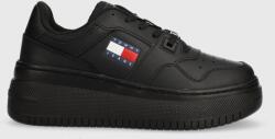 Tommy Hilfiger sneakers TJW RETRO BASKET FLATFORM ESS culoarea negru, EN0EN02506 PPYH-OBD0IG_99X