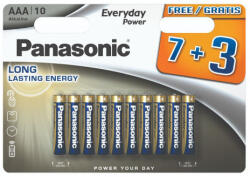 Panasonic AA/ceruza tartós alkáli elem 1, 5 V (10 db) (LR6EPS-10BW-7-3F-PR)