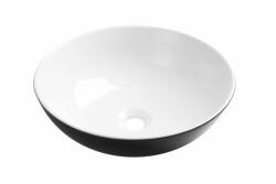 INVENA Dokos kerámia mosdótál 39, 5 cm, fekete / fehér CE-19-041-C (CE-19-041-C)